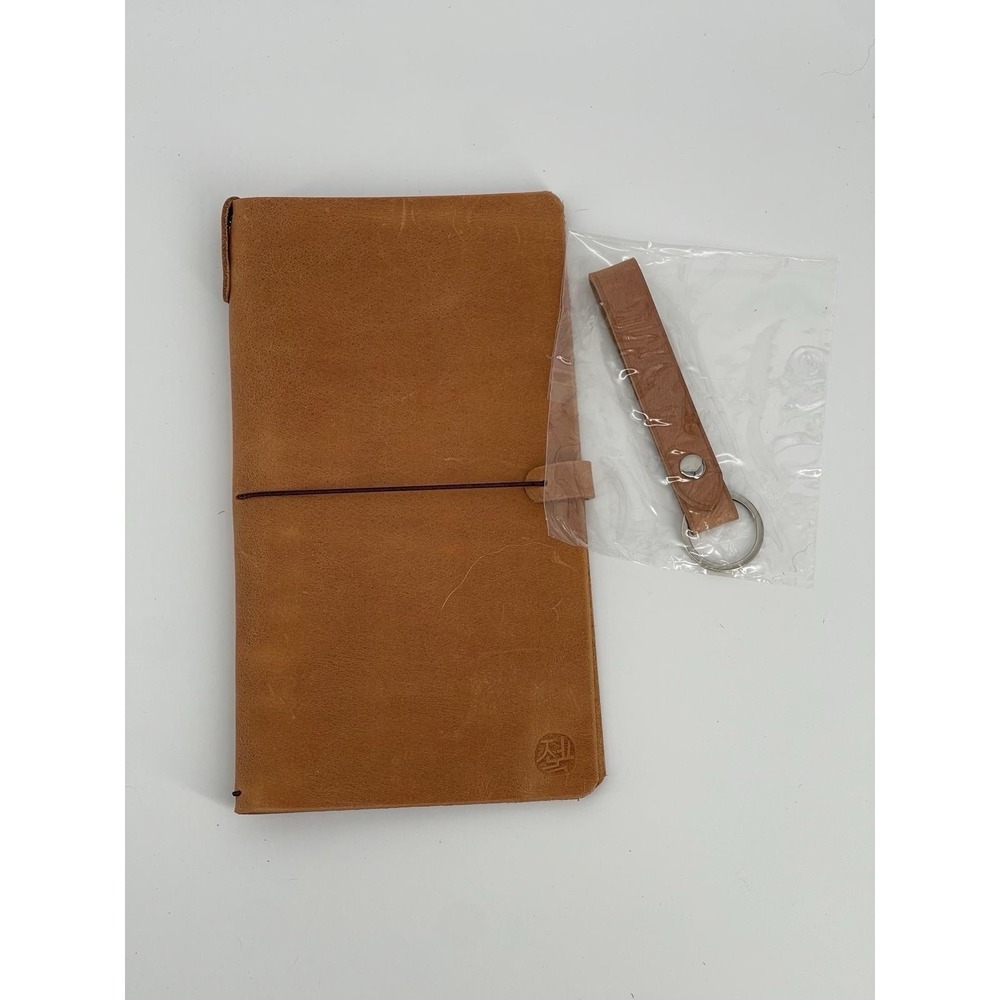 Vintage Leather Traveler's Notebook Journal Cover Elastic Band Brown Handmade